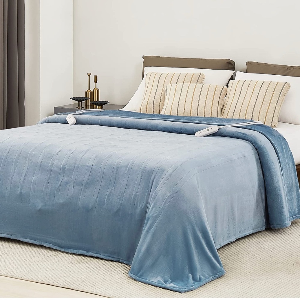 Heated Blanket Throw Blanket for Couch, 50" x 60" Electric Blanket DARK GREY